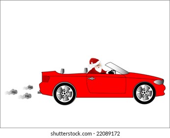 santa in his car