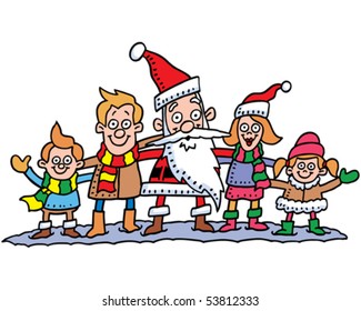 Santa and his friends