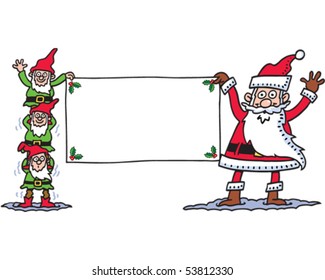 Santa and his helpers