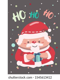 santa hohoho greeting card for christmas