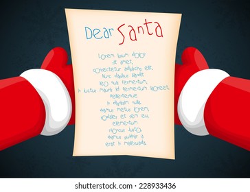 Santa holding a letter