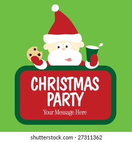 Santa holding sign (add your own message)