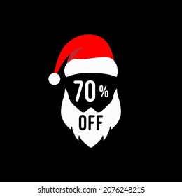 Santa holiday sale concept illustration