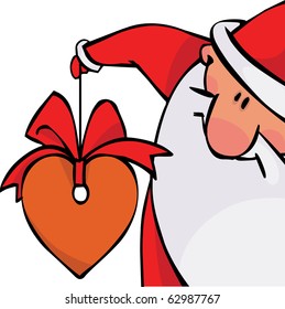 Santa with a huge gingerbread