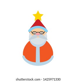 santa icon. flat illustration of santa vector icon for web