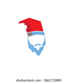 Santa icon illustration of christmas symbol with color vector design