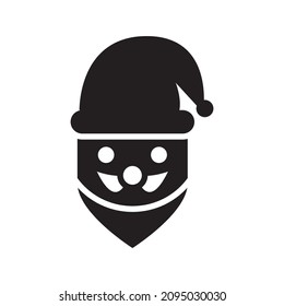 santa icon or logo isolated sign symbol vector illustration - high quality black style vector icons
