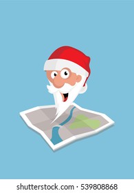 Santa icon mark on the map