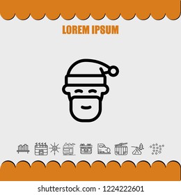 Santa icon vector