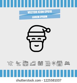 Santa icon vector