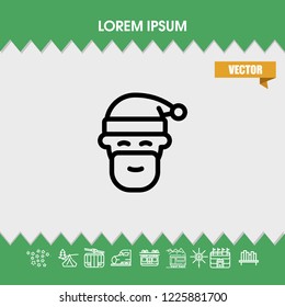 Santa icon vector