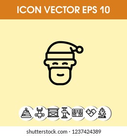 Santa icon vector