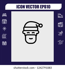 Santa icon vector