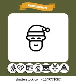 Santa icon vector