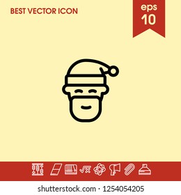 Santa icon vector