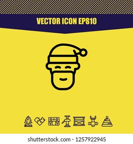 Santa icon vector