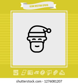 Santa icon vector
