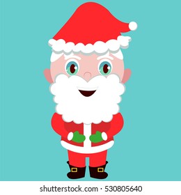 Santa icon, vector, Christmas collection.