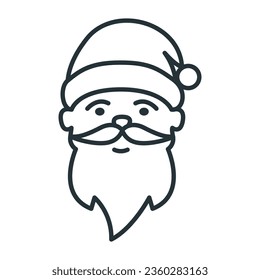 Santa icon vector on trendy design