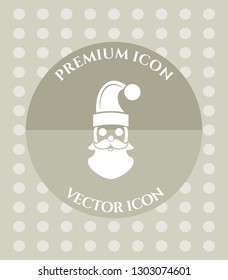 Santa Icon for Web. Application, Software & Graphic Design.