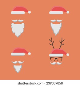 Santa icons set