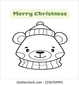 Santa illustration black and white sketch of a December man, 