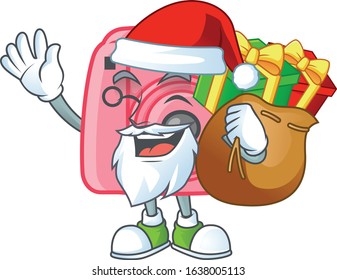 Santa instan camera Cartoon design having a sack of gifts