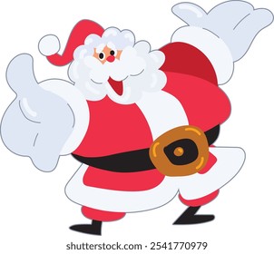 Santa invita y saluda feliz