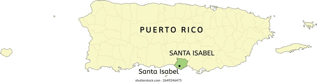 Santa Isabel município e cidade de Santa Isabel localização no mapa de Porto Rico
