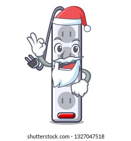 Santa isolated power strip with the mascot