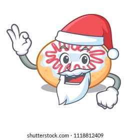 Santa jelly donut mascot cartoon