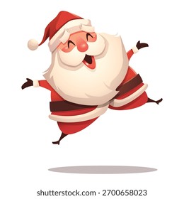 Papai Noel pulando com alegria no ar