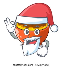 Santa katsudon is served on mascot plate