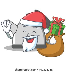 Santa kettle character cartoon style