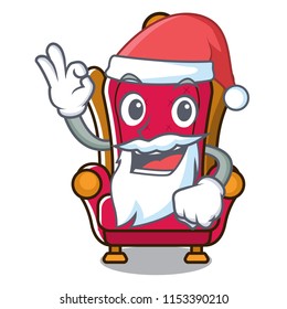 Santa king throne mascot cartoon