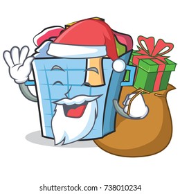 Santa laundry basket character cartoon