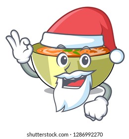 Santa lentil soup on a cartoon plate