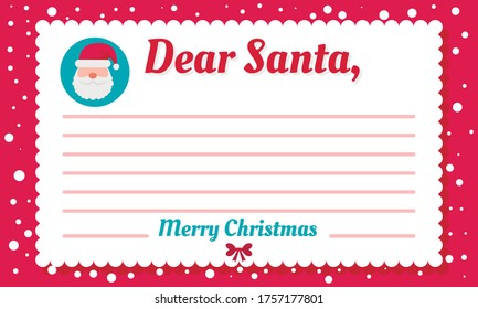 Santa letter concept background. Flat illustration of santa letter vector concept background for web design