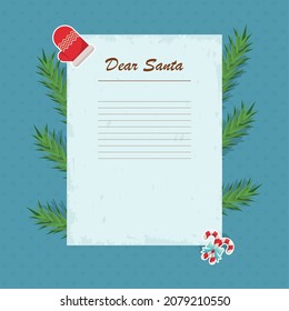 santa letter and firs icon