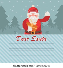 Santa mit Buchstabensnowscape-Szene