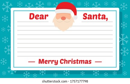 Fondo de concepto de plantilla de letra Santa. Ilustración plana de fondo de concepto vectorial de plantilla de letra santa para diseño web