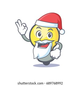 Santa light bulb character cartoon