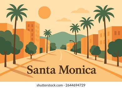 As ruas animadas de Santa Monica banhadas pela luz do sol, onde as palmeiras revestem a cidade e a energia vibrante da costa da Califórnia proporcionam a escapada perfeita à beira-mar.