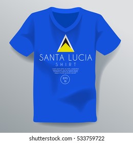  Santa Lucia Shirt : National Shirt Template : Vector Illustration