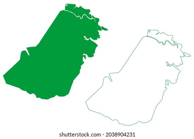 Gemeinde Santa Luzia do Norte (Staat Alagoas, Gemeinden Brasilien, Föderative Republik Brasilien) Karte, Vektorgrafik, Skizze Santa Luzia do Norte Karte