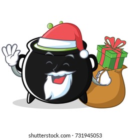 Santa magic cauldron character cartoon