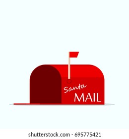 Casilla de correo de Santa. Ilustración del vector aislada en fondo blanco