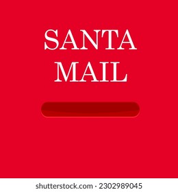 Santa Mailbox Mail slot image. Clipart image