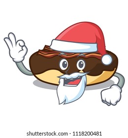 Santa maple bacon bar mascot cartoon