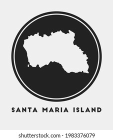 Santa Maria Island Icon Round Logo Stock Vector (Royalty Free ...